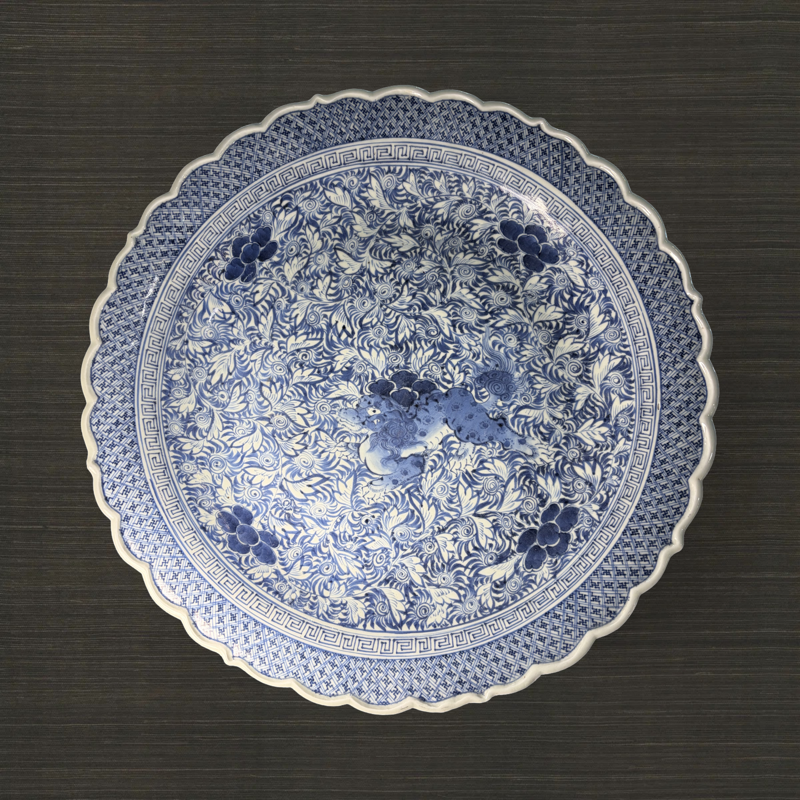 Blue and White Shishi Charger