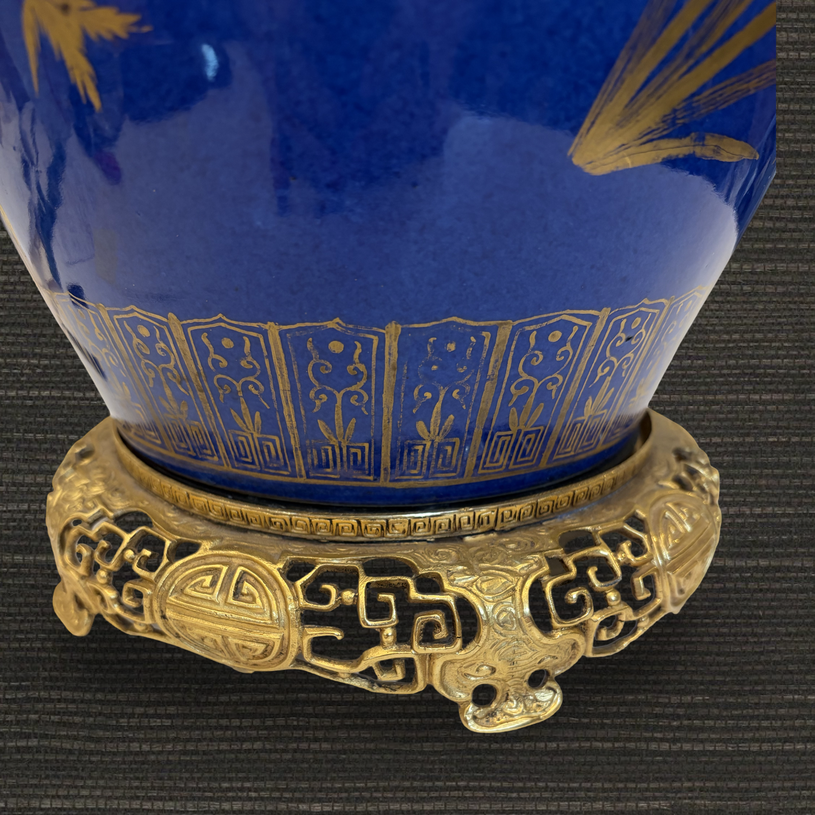 Large Powder Blue Lidded Jar