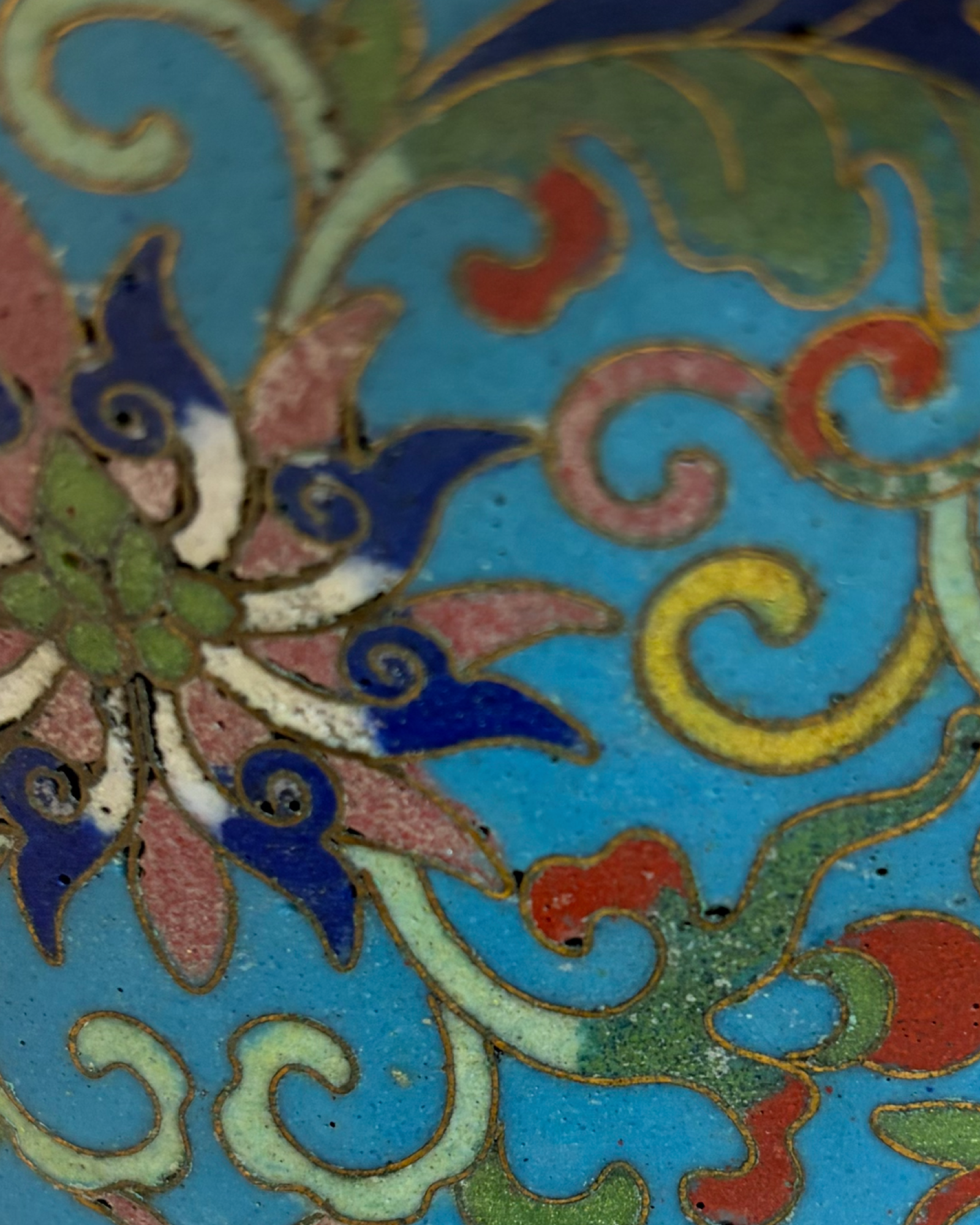 Pair of Qing Dynasty Gilt Trees in Cloisonné Jardinieres