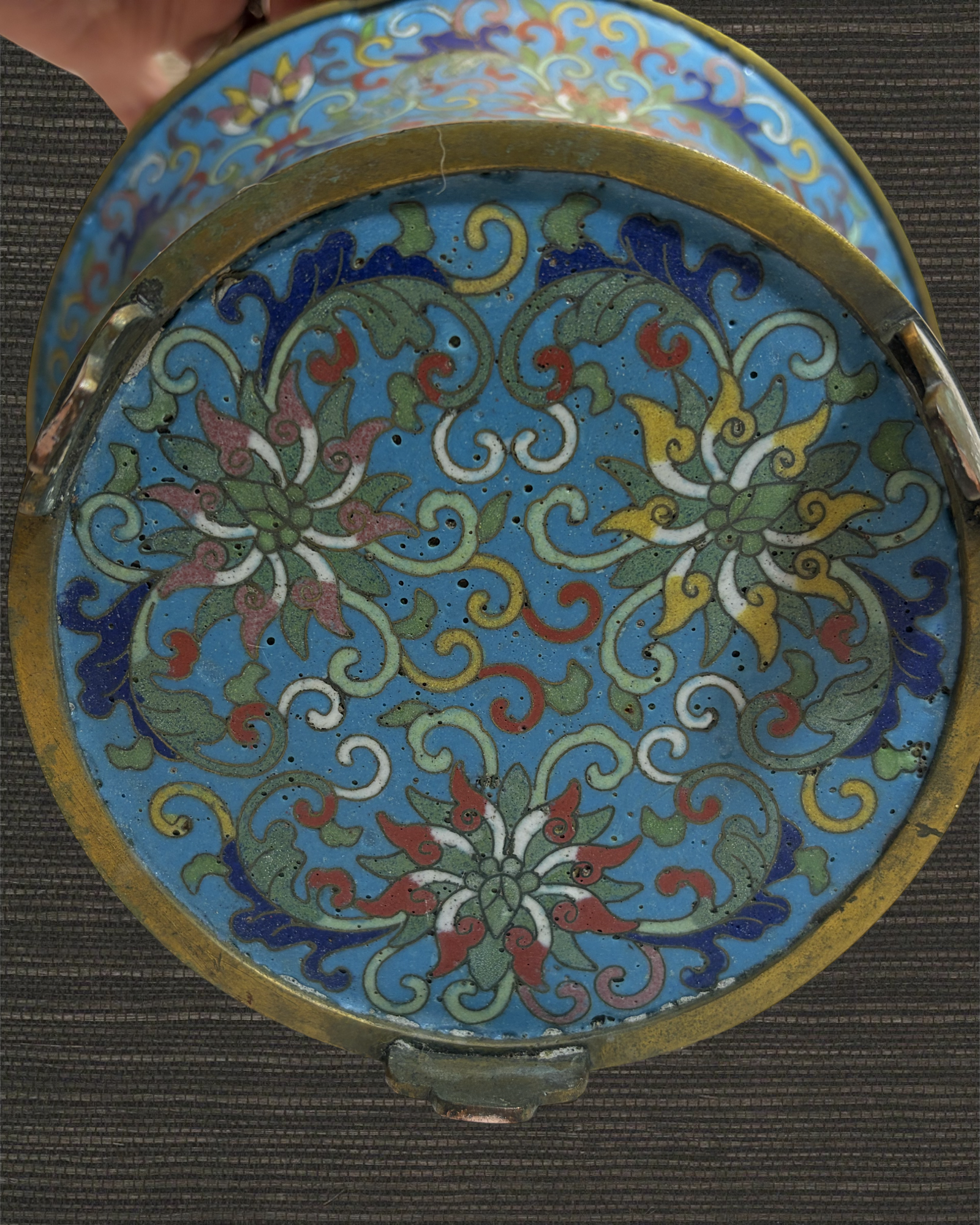 Pair of Qing Dynasty Gilt Trees in Cloisonné Jardinieres