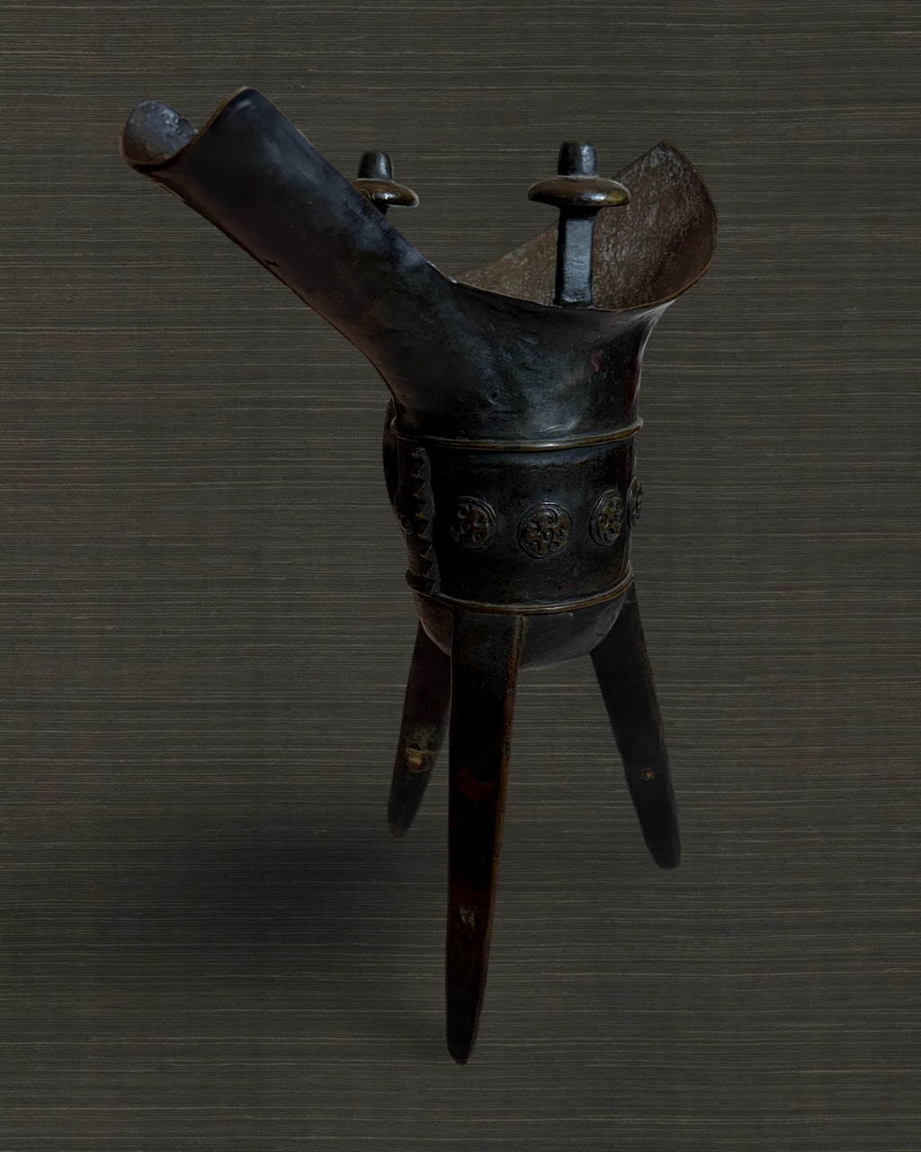 Chinese Bronze Ritual Wine Vessel