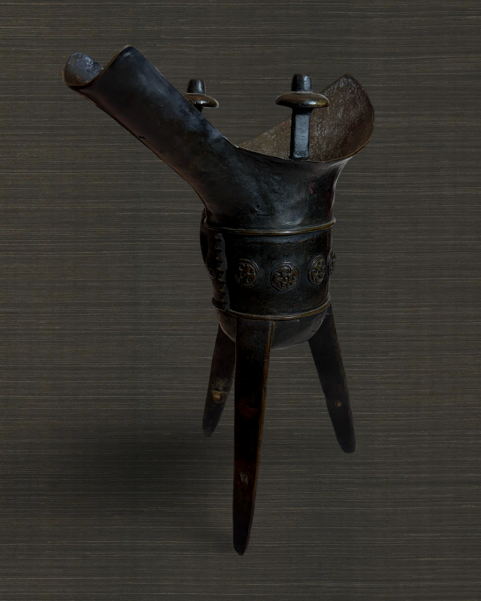 Chinese Bronze Ritual Wine Vessel