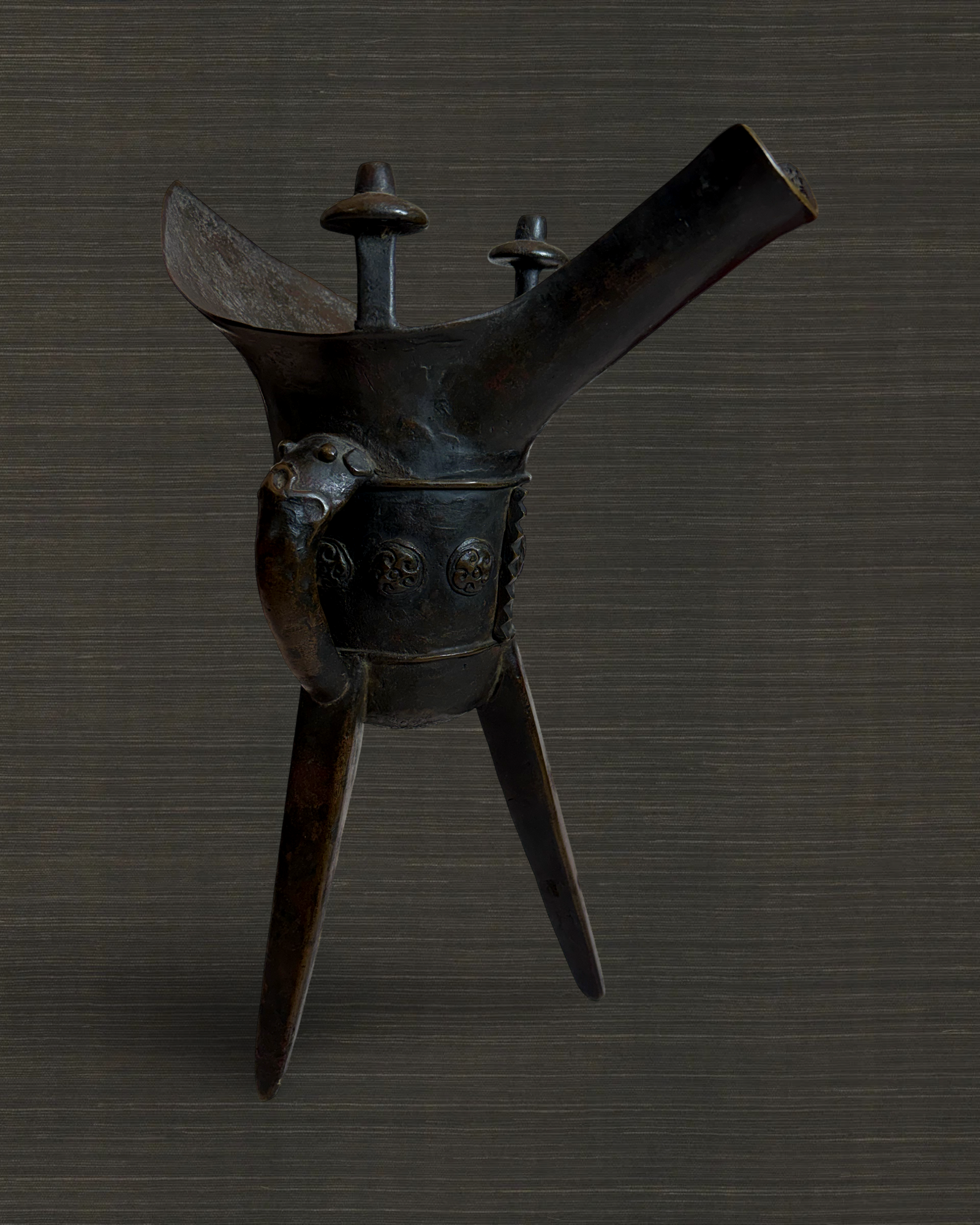 Chinese Bronze Ritual Wine Vessel