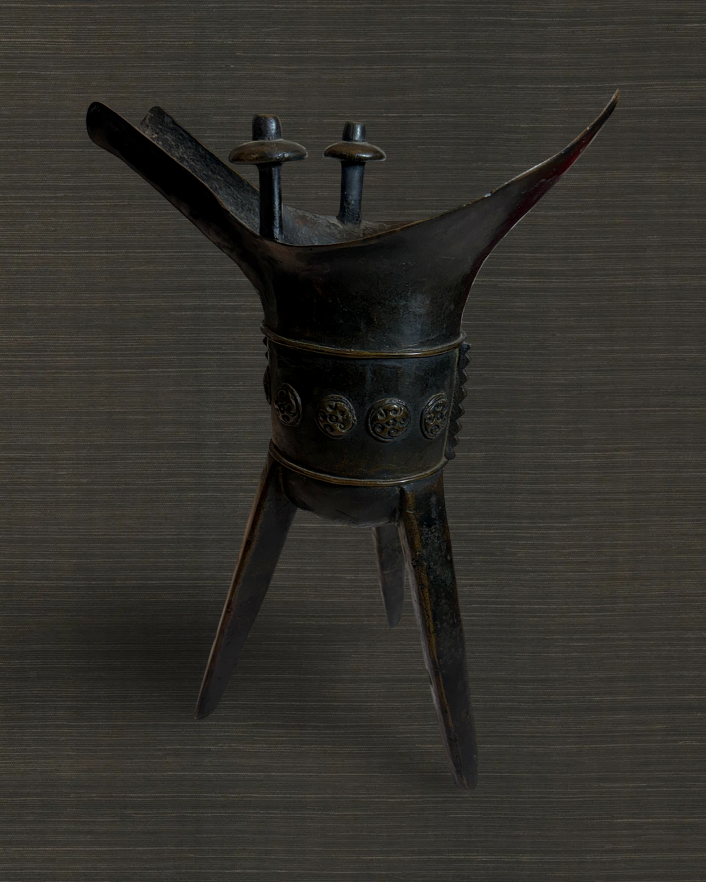 Chinese Bronze Ritual Wine Vessel