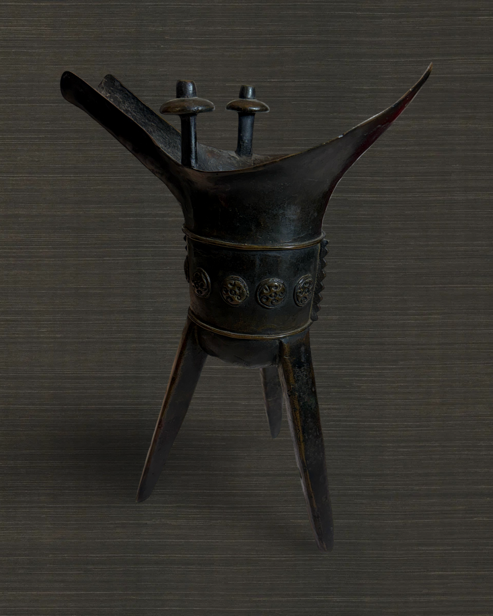 Chinese Bronze Ritual Wine Vessel