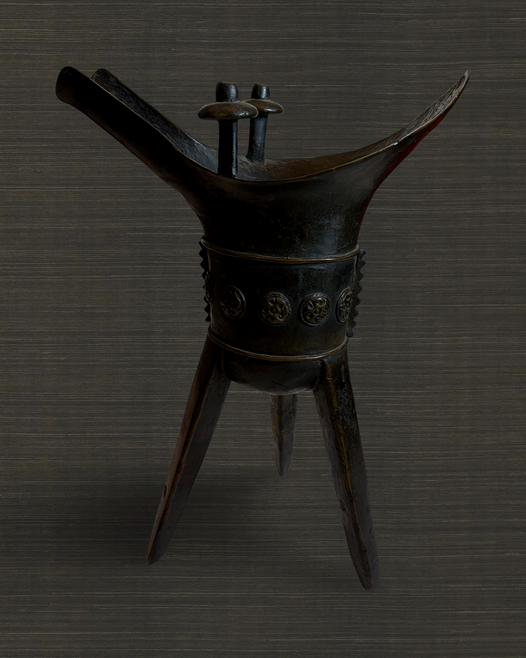 Chinese Bronze Ritual Wine Vessel