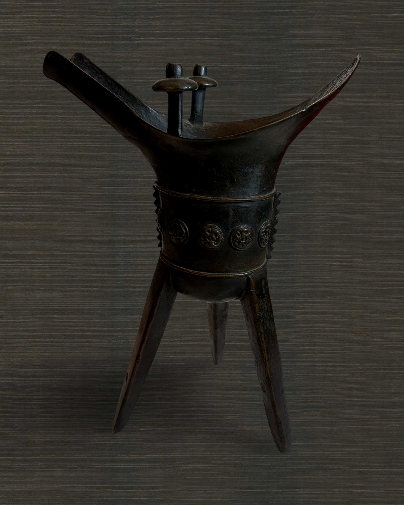 Chinese Bronze Ritual Wine Vessel
