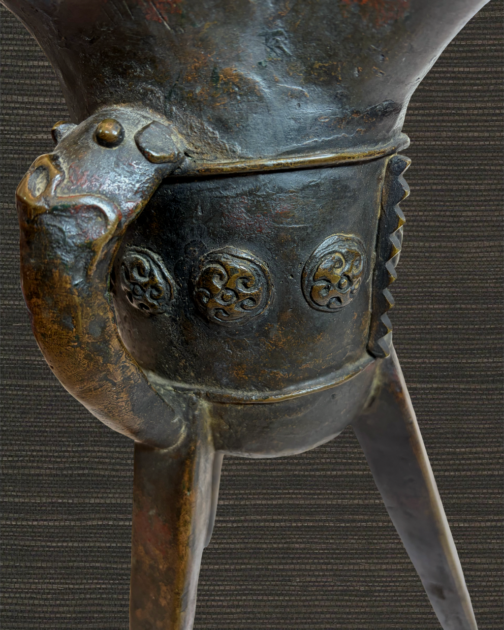 Chinese Bronze Ritual Wine Vessel