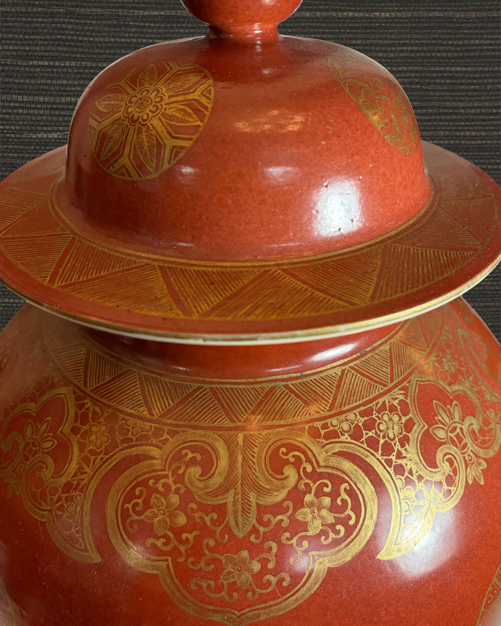 Chinese Porcelain Temple Ginger Jar