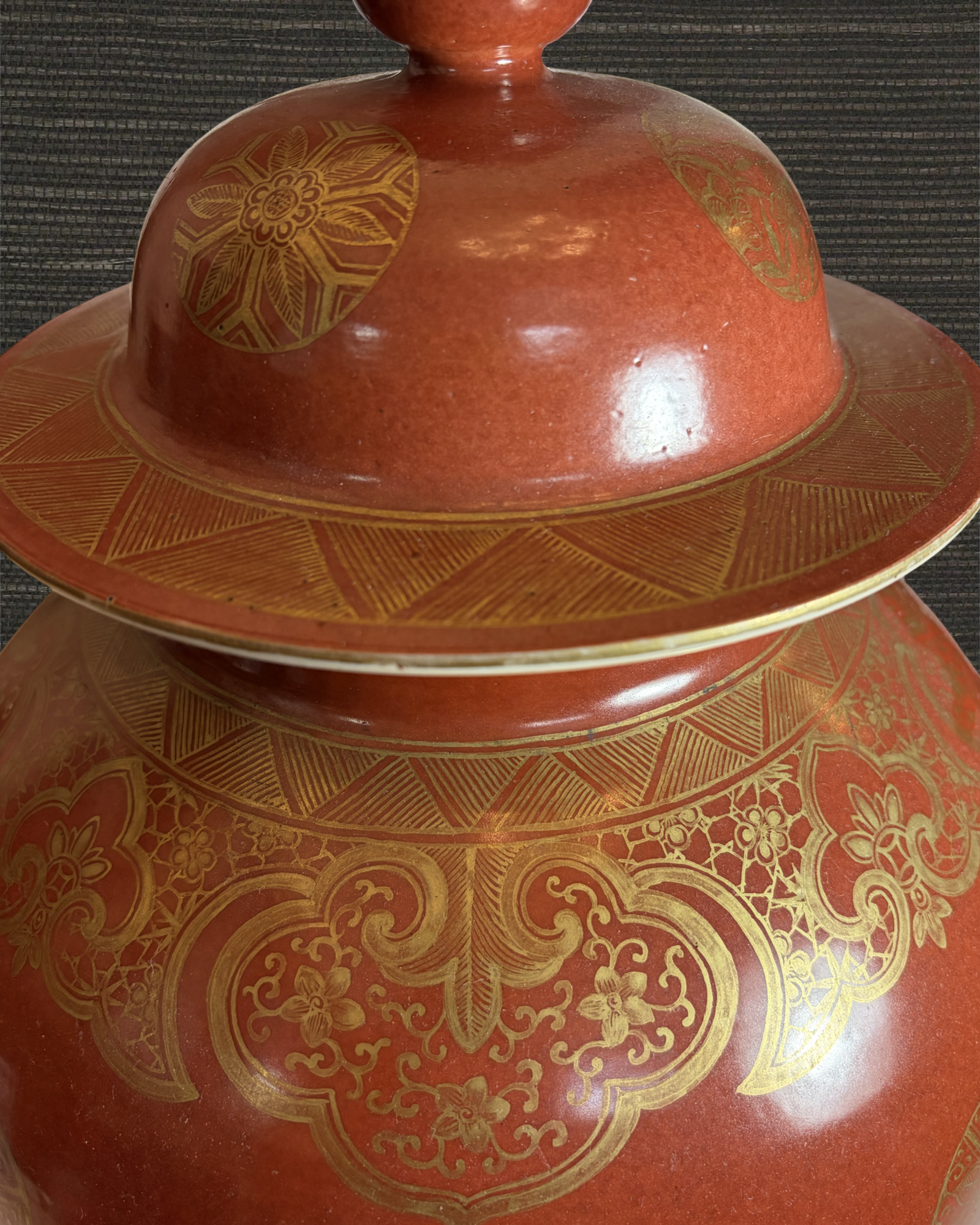 Chinese Porcelain Temple Ginger Jar