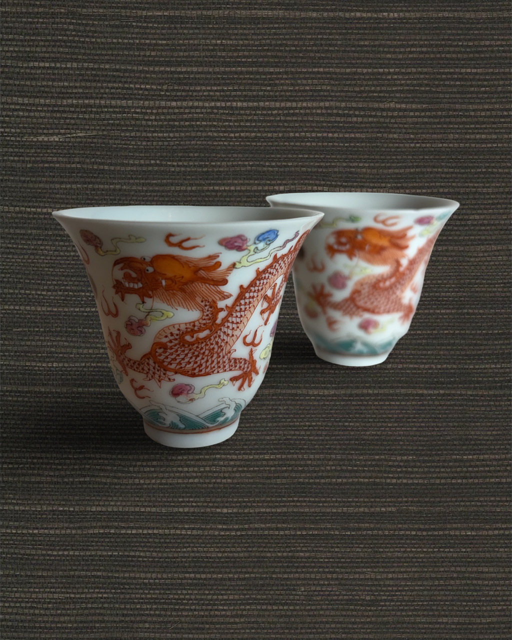 Pair of Chinese Porcelain Wine Cups