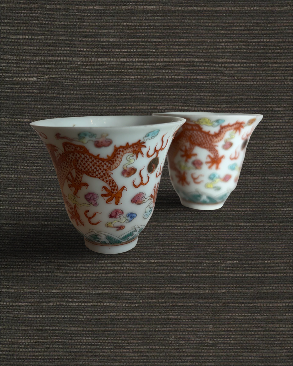 Pair of Chinese Porcelain Wine Cups