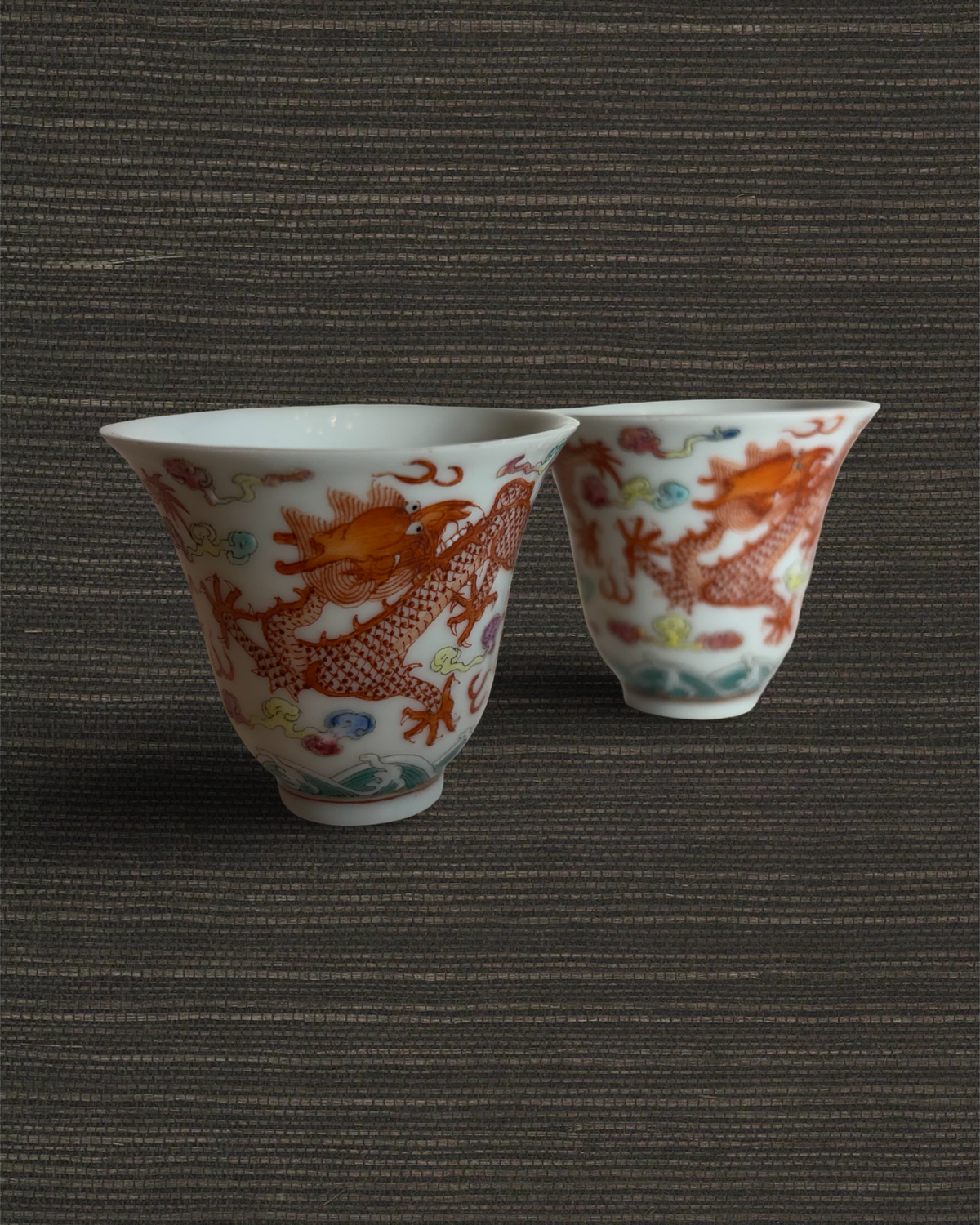 Pair of Chinese Porcelain Wine Cups