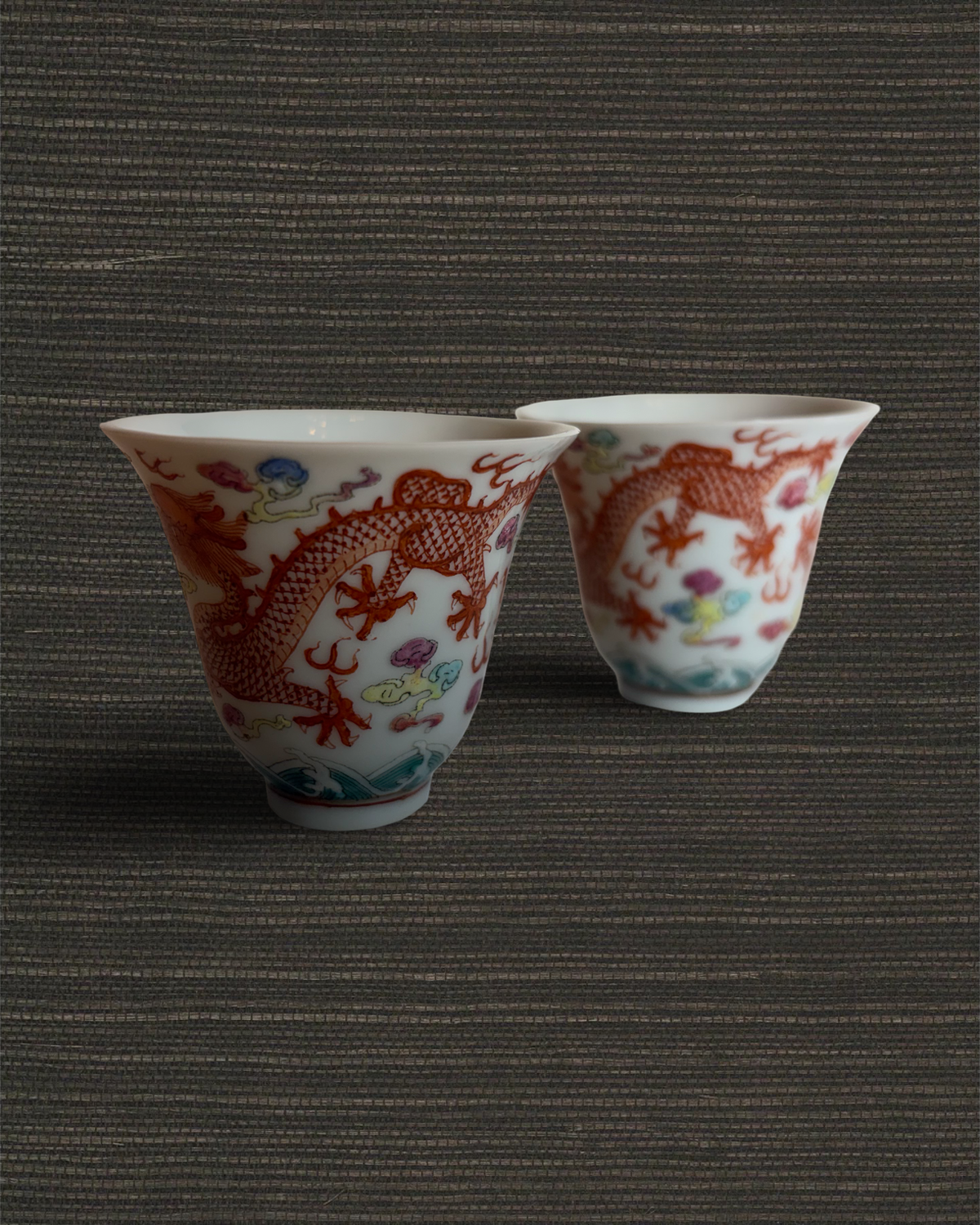 Pair of Chinese Porcelain Wine Cups