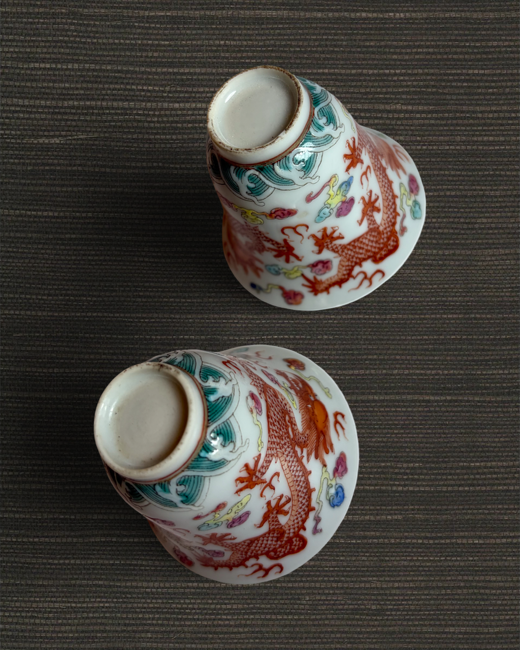 Pair of Chinese Porcelain Wine Cups