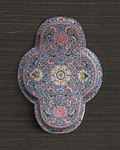 Quatrefoil Enameled Chinese Tray