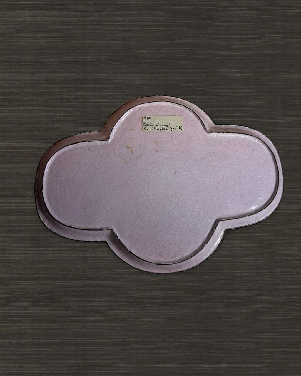 Quatrefoil Enameled Chinese Tray