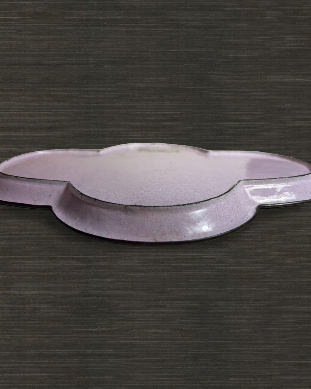 Quatrefoil Enameled Chinese Tray